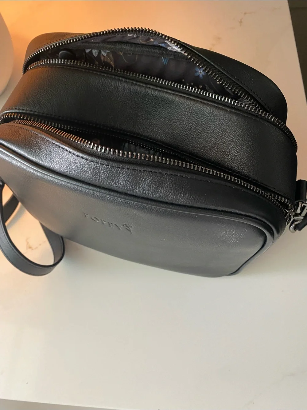 Poppy Leather Toddler Diaper Purse